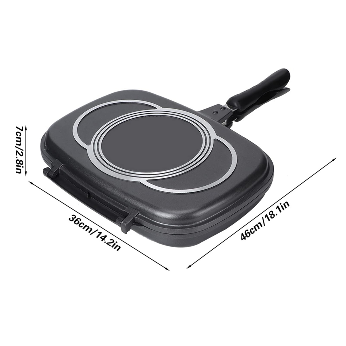 Sarten Doble Parrilla Antiadherente 36cm